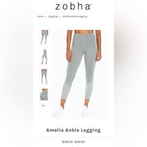 Zobha Amelia Ankle Leggings Medium